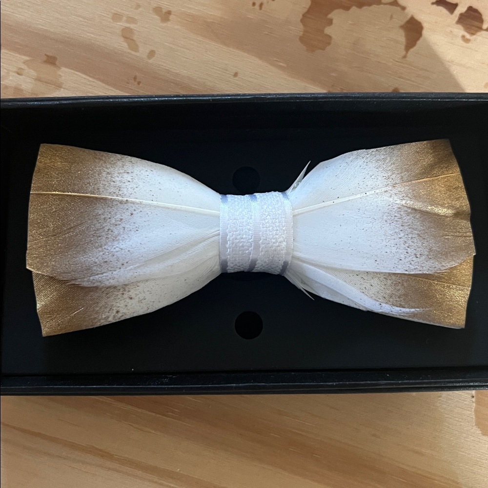 Luxury Feather Bow Tie